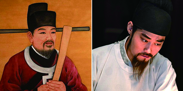 左为欧阳修画像，右为张本煜饰演的欧阳修.jpg